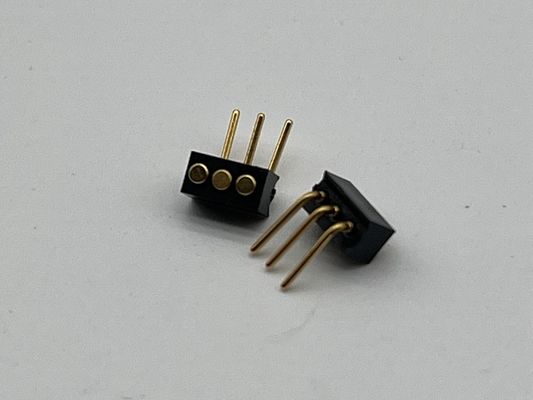 1.27mm 3pin Right Angle Dip Type Brass Spring Loaded Magnetic Pogo Pin Connector (Συνδετήρας μαγνητικού πινάκου με άνοιξη)