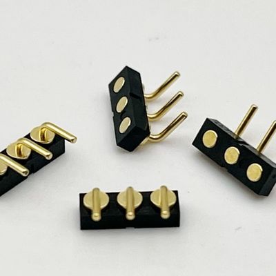 3p 2.54mm Άνοιξη φορτισμένο θηλυκό μπάλα plunger μαγνητικό Pogo Pin Connector