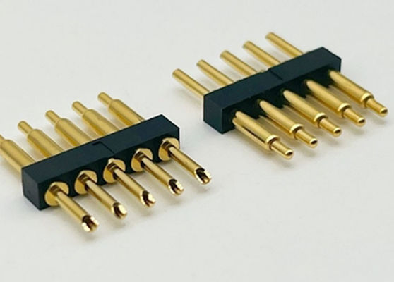 Συνδετήρας Pogo Pin τύπου συγκόλλησης 2.54mm Στροφή 1x5P αρσενικό Πιν Pogo με γεμάτο ελατήριο