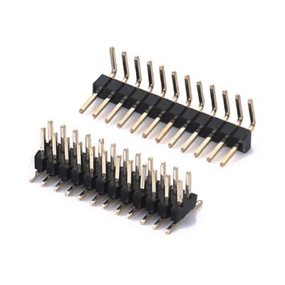 2.0mm Στροφή H2.0mm Μία σειρά Pin Header Connector 1 - 40 Pin Right Angle Dip
