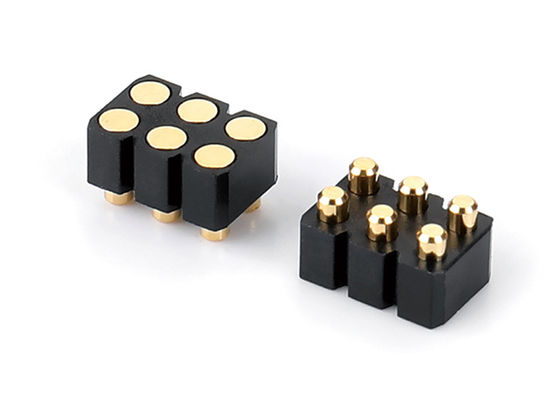 6 Pin Pogo Pin Connector με επαφή με το ελατήριο Εύκολη συντήρηση και αντικατάσταση