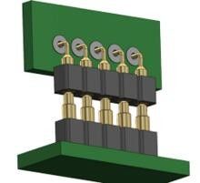 6 Pin Pogo Pin Connector με επαφή με το ελατήριο Εύκολη συντήρηση και αντικατάσταση