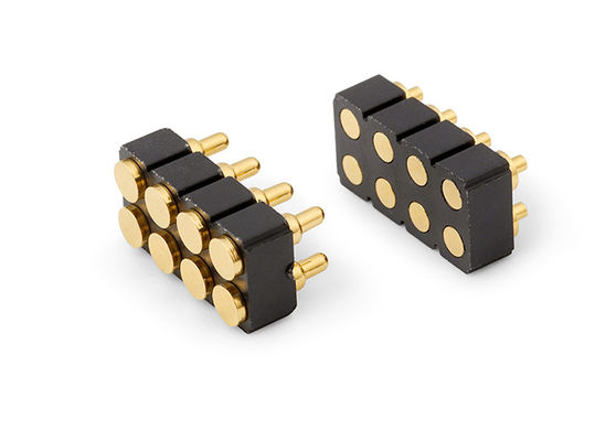 6pin θηλυκό σύνδεσμος Pogo Pin και σύνδεσμος επαφής ελαστικού για SMD PCB προσαρμόσιμη