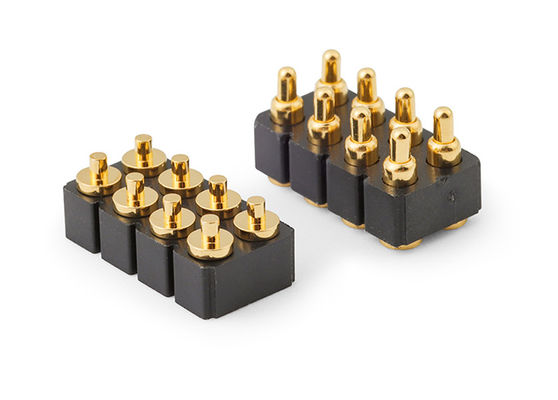 6pin θηλυκό σύνδεσμος Pogo Pin και σύνδεσμος επαφής ελαστικού για SMD PCB προσαρμόσιμη