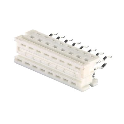 1.27 χιλιοστόμετρος λευκός σύνδεσμος IDC 4 6 8 10 20 24 Pin Flat Cable Connector
