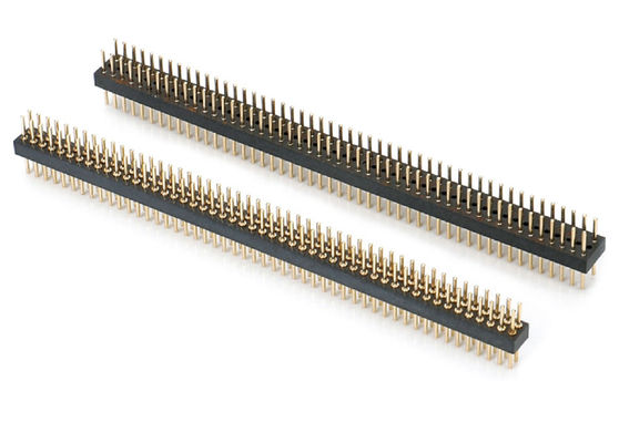 2.0mm Άντρας στρογγυλή κεφαλίδα Pin διπλής σειράς PCB σύνδεσμος μηχανική κεφαλίδα Pin
