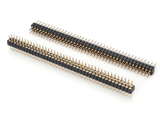 2.0mm Άντρας στρογγυλή κεφαλίδα Pin διπλής σειράς PCB σύνδεσμος μηχανική κεφαλίδα Pin