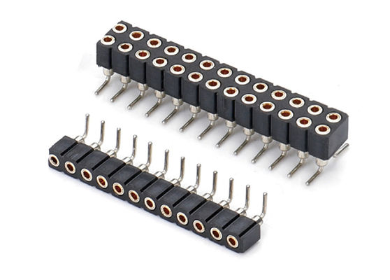 Δύο σειρές PCB στρογγυλή πιν επικεφαλίδα σύνδεσμος Εργασμένο θηλυκό επικεφαλίδα 1,27mm 2,0mm 2,54mm