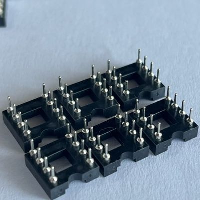 2.54mm 8 Pin IC Socket Connector Γυναικείο Στενό Pin Header PBT Μόνωση Μαύρο