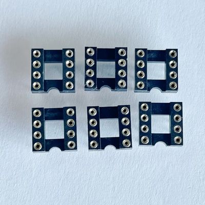2.54mm 8 Pin IC Socket Connector Γυναικείο Στενό Pin Header PBT Μόνωση Μαύρο