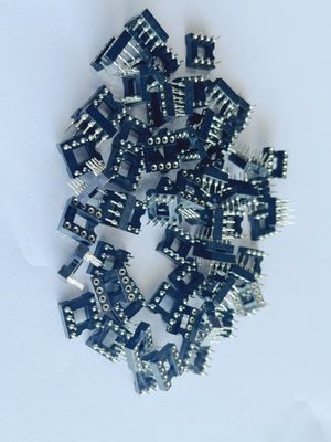 2.54mm 8 Pin IC Socket Connector Γυναικείο Στενό Pin Header PBT Μόνωση Μαύρο