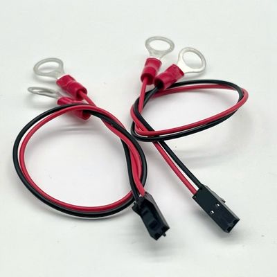 Molex 2.54mm 2P θηλυκό σύνδεσμο με M4 στρογγυλό τερματικό με καλώδιο καλωδίου UL1007 22AWG καλώδιο