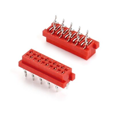 1.27mm Red IDC Socket Micro Match IDC 4/6/8/10/12/16/20/24 πιν SMT Γυναικεία σύνδεση