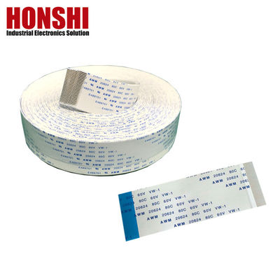 UL20624 1.25mm 8Pin FFC καλώδιο ταινίας 80C 60V 100mm ταινία ευέλικτο επίπεδο καλώδιο