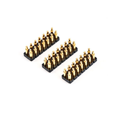 2.54mm 16P Pogo Pin Connector SMT Τύπος Χρυσό επιχρισμένο Χαλκός Άνοιξη φορτωμένα Pogo Pins