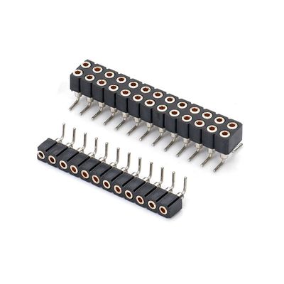 2.54mm Διπλή σειρά H7.0mm 10.0mm Καθαρό χάλκινο Εργασμένο στρογγυλό θηλυκό σύνδεσμο κεφαλής