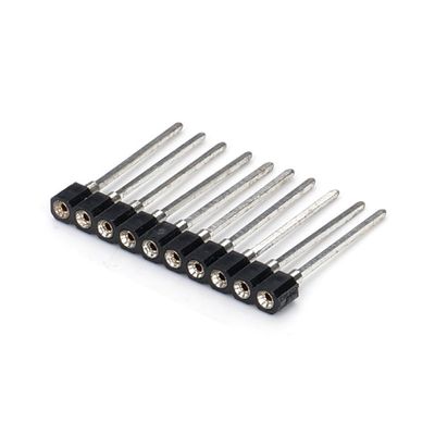 2.54mm Διπλή σειρά H7.0mm SMT PCB Χαλκό Εργασμένο Στρογγυλό Γυναικείο Συνδετήρα Κεφαλίδας PA6T Μαύρο