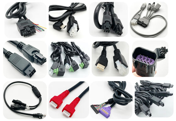 3.0 mm Στροφή ορθογώνιο καλώδιο Molex Mini-Fit 8Position Crimp Connector Τυλιζόμενο καλώδιο