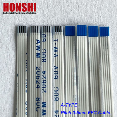 Ελαστικοί συνδετήρες Flat Flex AWM 20624 0.5mm Pitch 4 Pin Flexible Flat Ribbon Cable Assembly