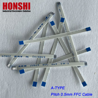 Ελαστικοί συνδετήρες Flat Flex AWM 20624 0.5mm Pitch 4 Pin Flexible Flat Ribbon Cable Assembly