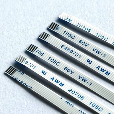 6 Pin FFC Flat Cable Custom Awm 20706 105c 60v Vw-1 0,5 mm Στρώση 8 10 64P FFC FPC καλώδιο