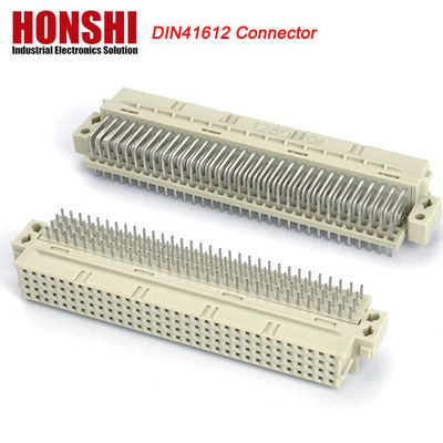 DIN 41612 Τέσσερις σειρές Inline 128 Pin DIN41612 Συνδετήρας Brass PCB τρέχουσα εφαρμογή