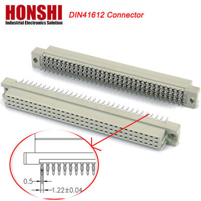 DIN 41612 Τέσσερις σειρές Inline 128 Pin DIN41612 Συνδετήρας Brass PCB τρέχουσα εφαρμογή