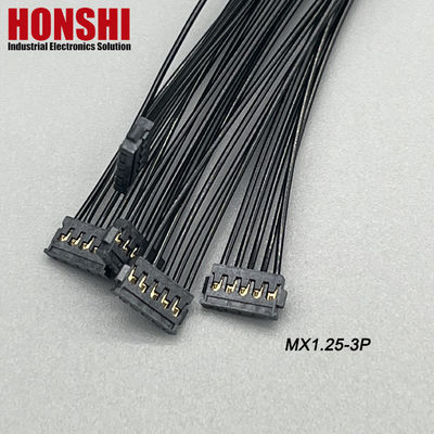 Διπλό άκρο 5P MX1.2 καλώδιο μπαταρίας MOLEX 78172 Τερματικό σύρμα συναρμολόγηση σχοινί μαύρο