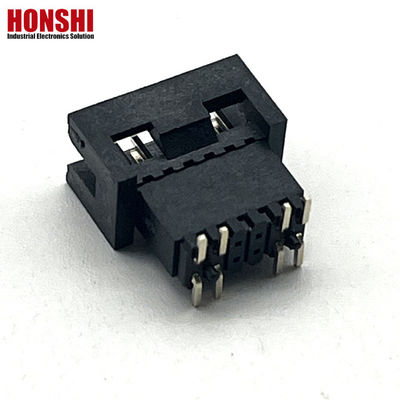 1.27mm Pitch H5.7mm SMT Brass Gold Plated Male Box Header Συνδέτης PCB