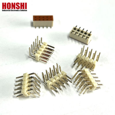 2.54mm Pin Header Διπλή σειρά 4 6 10 20 40P αρσενικός σύνδεσμος επικεφαλής PCB Pin Strip λευκή επιλογή