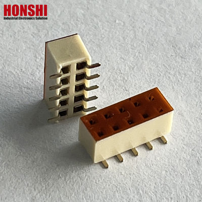 Δίδυμη γραμμή λευκής πλάκας 2.54mm H7.1 10p SMT Type PA6T PCB Board