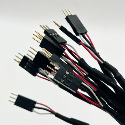 Προσαρμοσμένο 2,54mm Dupont Line Άντρας Γυναίκα Jumper Wire Harness Dupont καλώδιο 15cm Μαύρο