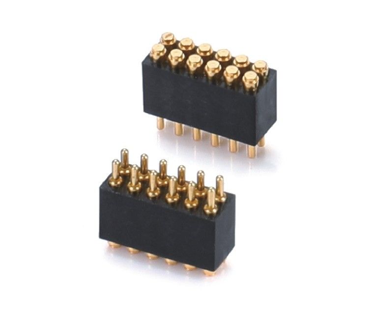 1.27 χιλιοστόμετρο H3.8 χιλιοστόμετρο Pogo Pin Connector Brass C6801 Υλικό 12 Pin Connector με ακρίβεια