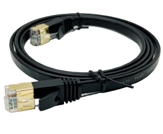 Προσαρμοσμένο μαύρο καλώδιο RJ45 Cat7 Ethernet Patch Cable 8P8C Connector Cable