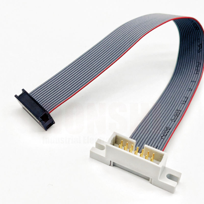 Ηλεκτρονικό επίπεδο καλώδιο 2.54mm Στροφή IDC επίπεδο καλώδιο κορδέλα συνδετήρα προσαρμοσμένο χρώμα