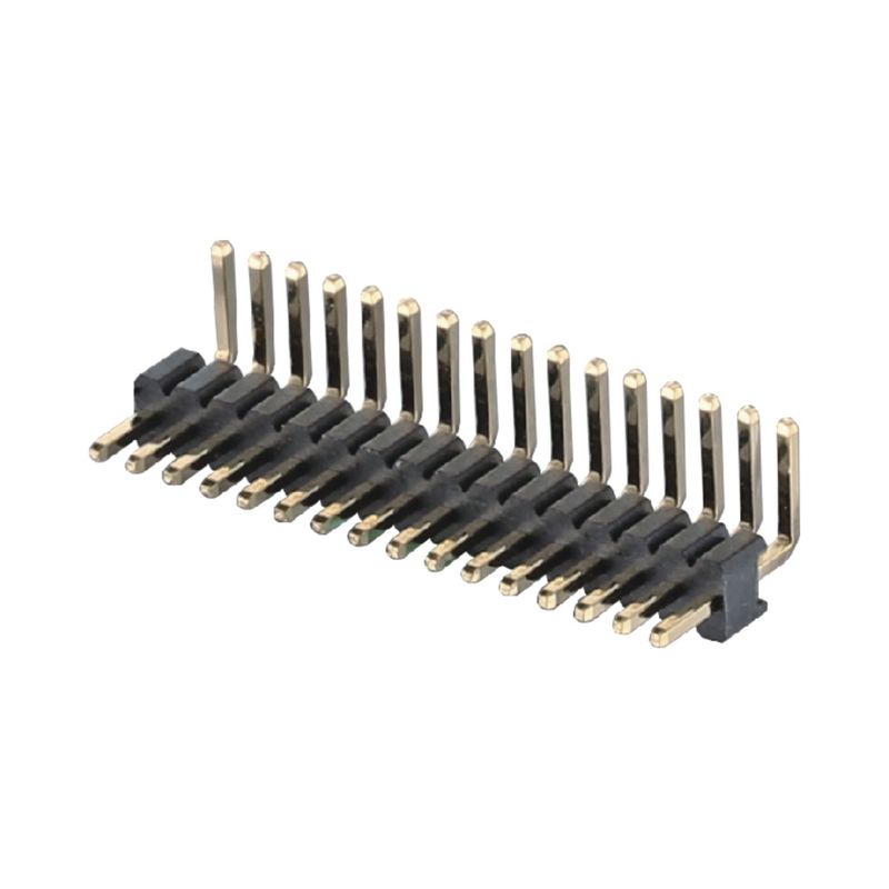 1.27mm Στροφή δεξιά γωνία Δελτίο προς το Δελτίο Σύνδεσμος 2 - 50 Pin Brass Pin Header Connector
