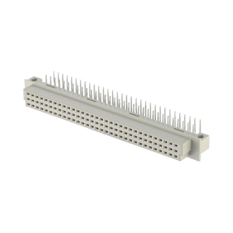 2.54mm DIN 41612 Σύνδεσμος 64 Πιν δεξιά γωνία θηλυκές καρφίτσες μέσω τρύπας 3 σειράς σύνδεσμος