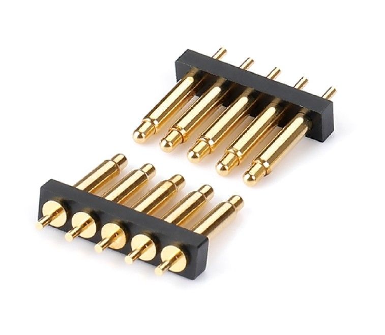 2.54mm Pitch Male 5 Pin PCB Connector Spring Loaded Pogo Pin Connector Ντιπ Τύπος