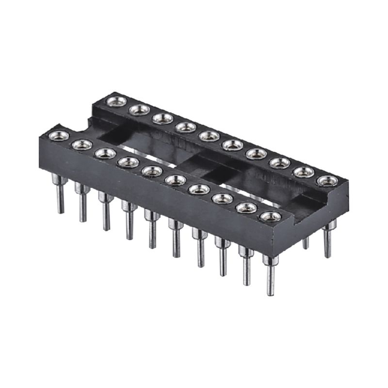 2.54mm Γυναικεία στρογγυλή πιν κεφαλίδα 8 πιν 10 πιν 18 πιν 28 πιν 32 πιν 40 πιν IC πρίζα