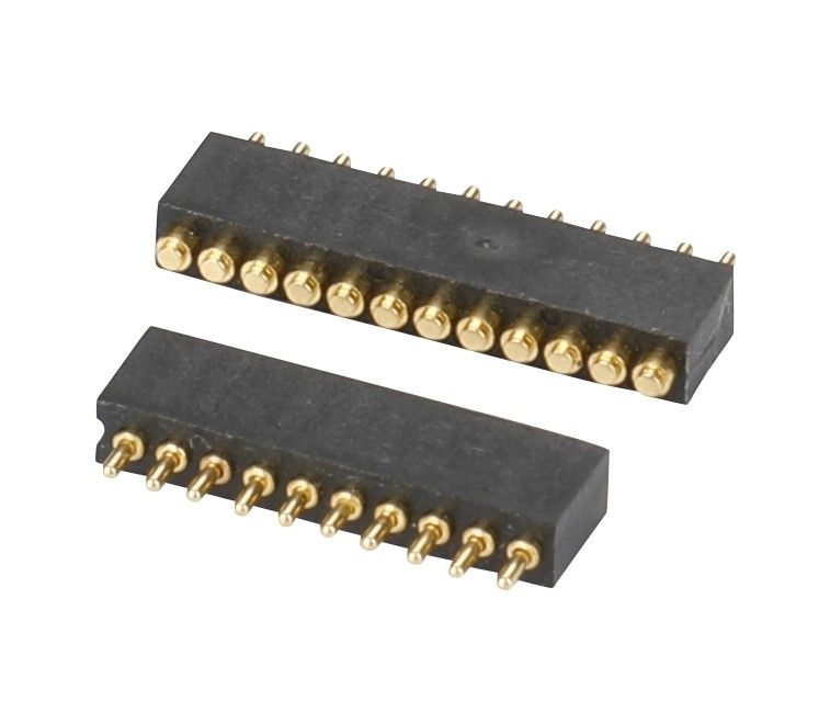 1.27mm Pogo Pin Connector h1.5mm L8.0 Dip Type Χρυσό επιχρισμένο χάλκινο σύνδεσμο 10 πινών
