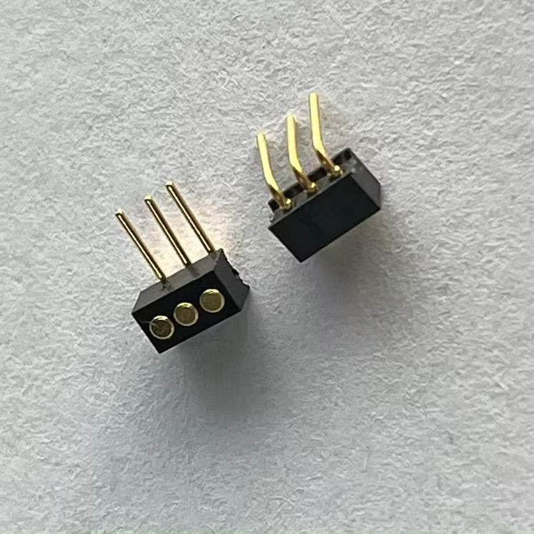 1.27mm 3pin Right Angle Dip Type Brass Spring Loaded Magnetic Pogo Pin Connector (Συνδετήρας μαγνητικού πινάκου με άνοιξη)
