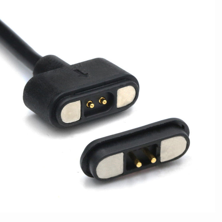 IP67 Αδιάβροχο PCB Γυναικείο σύνδεσμο πινών Pogo Μαγνητικό καλώδιο με χρυσή επικάλυψη και αντοχή 50mohm Max σε επαφές