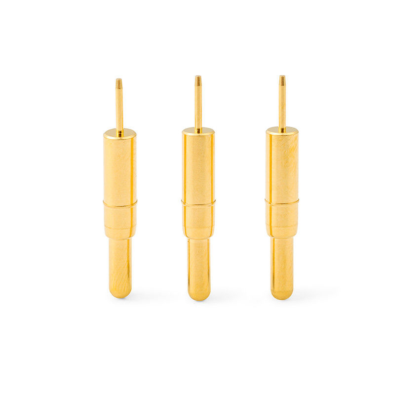 Υψηλής ακρίβειας χάλκινο C6801 Pogo Pin Connector Πρεζόνια φορτισμένη με βύθιση τύπου χρυσαφένιο