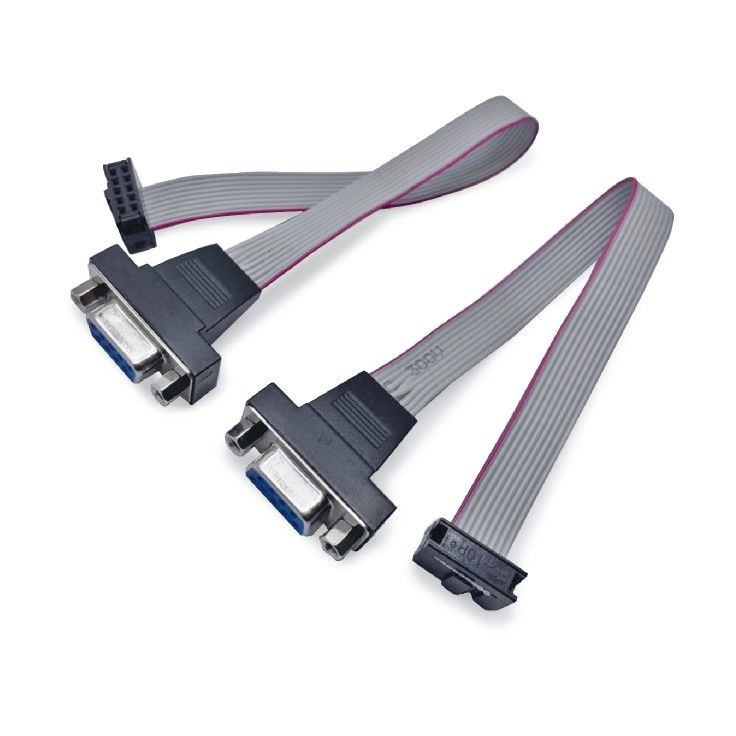 D-sub DB9 έως FC-10p 2.54mm Flat Ribbon Cable αρσενικό θηλυκό έως 10 26 Pin IDC σύρμα συνδέσμου