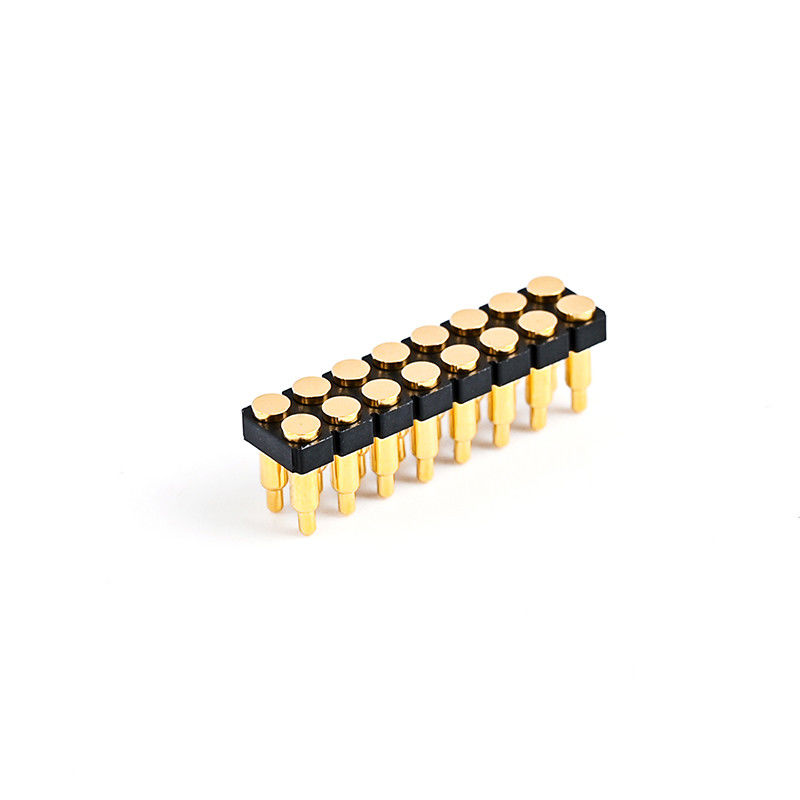 2.54mm 16P Pogo Pin Connector SMT Τύπος Χρυσό επιχρισμένο Χαλκός Άνοιξη φορτωμένα Pogo Pins