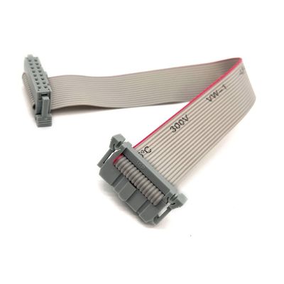 16 Πιν Flat IDC Ribbon Cable Harness PVC Polyester 2.54mm Ηλεκτρικό 10cm