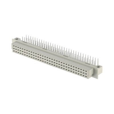 2.54mm DIN 41612 Σύνδεσμος 64 Πιν δεξιά γωνία θηλυκές καρφίτσες μέσω τρύπας 3 σειράς σύνδεσμος