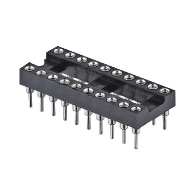 2.54mm Γυναικεία στρογγυλή πιν κεφαλίδα 8 πιν 10 πιν 18 πιν 28 πιν 32 πιν 40 πιν IC πρίζα