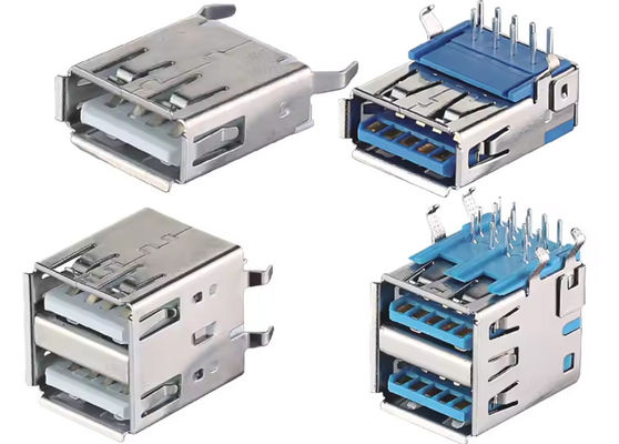 USB 2.0 / 3.0 Jack Type A αρσενικό σύνδεσμο μπριζόλα / φωσφόρος χάλκινο υλικό επαφής