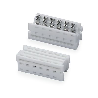 1.27 χιλιοστόμετρος λευκός σύνδεσμος IDC 4 6 8 10 20 24 Pin Flat Cable Connector